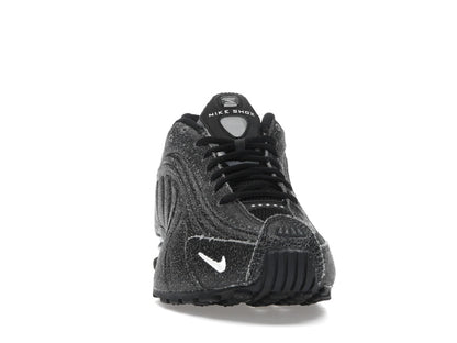 Nike Shox R4 Black Distressed Leather