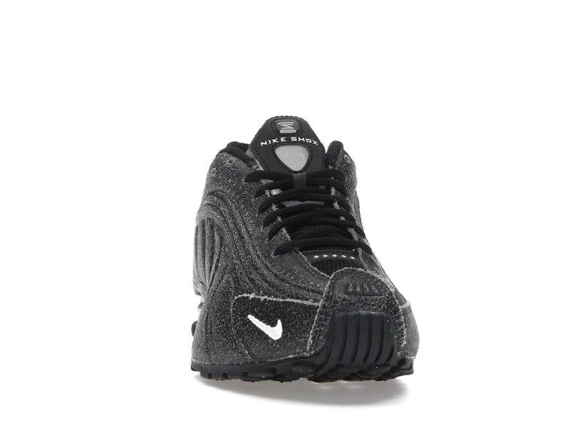 Nike Shox R4 Black Distressed Leather