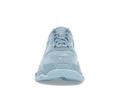Balenciaga All Over Logo Triple S Blue Grey (Women's)