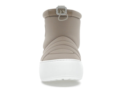 Roger Vivier Viv' Winter Puffy Ankle Boots Beige Crystal Buckle (Women's)