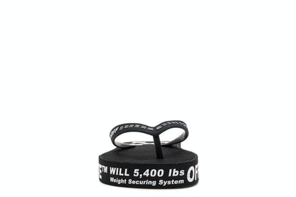 Off-White Logo Typographic Flip Flop Black SS20
