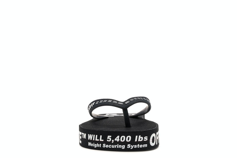 Off-White Logo Typographic Flip Flop Black SS20
