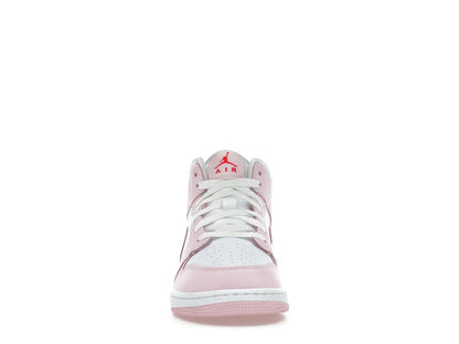 Jordan 1 Mid Pink Foam Fire Red (GS)