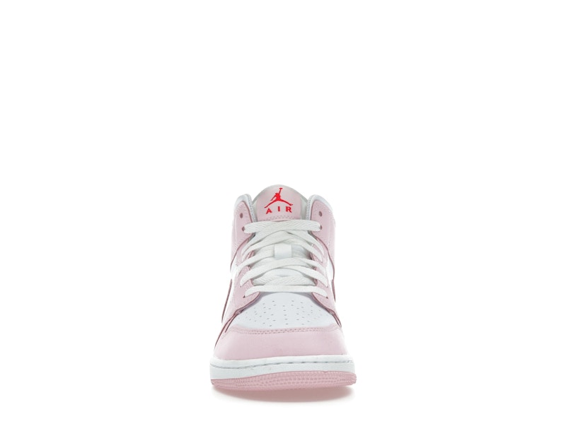 Jordan 1 Mid Pink Foam Fire Red (GS)