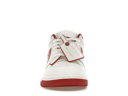 OFF-WHITE Out Of Office OOO Low Tops White Burgundy