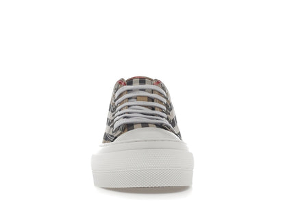 Burberry Vintage Check Cotton Sneakers Archive Beige White (Women's)
