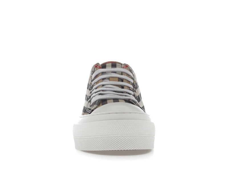 Burberry Vintage Check Cotton Sneakers Archive Beige White (Women's)