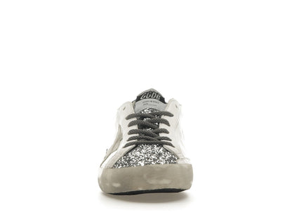 Golden Goose Super-Star Glitter Cream Silver (Women's)