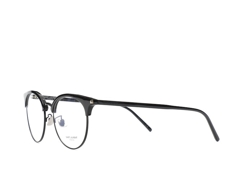 Saint Laurent Round-Frame Acetate Optical Frames Black Black Transparent (SL233F-30002729-001)