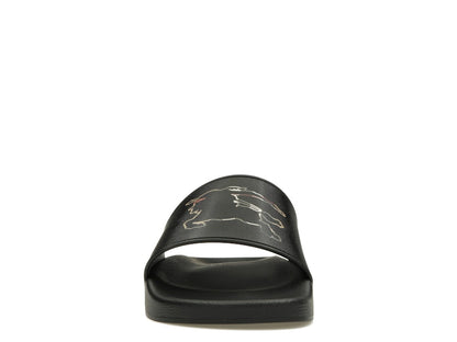Burberry Check EKD Motif Slide Black