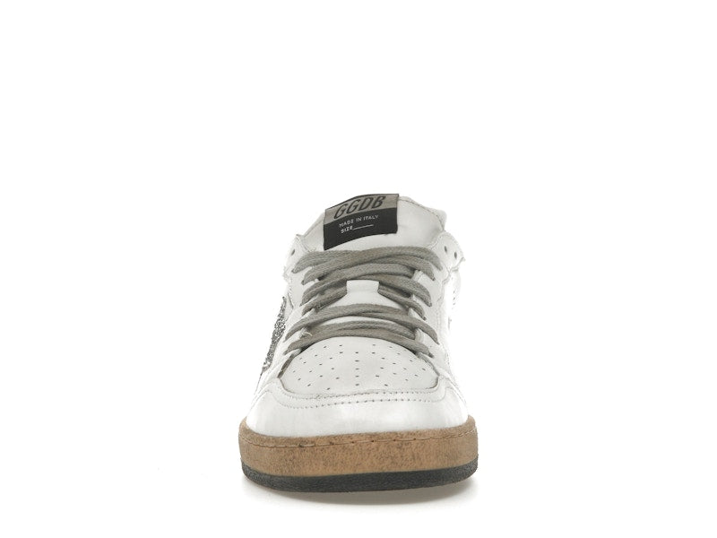 Golden Goose Ball Star White Silver Glitter (Women's)