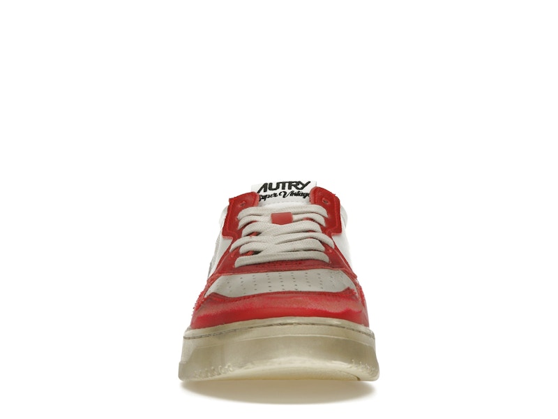 Autry Medalist Leather Low Super Vintage White Blue Red
