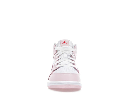 Jordan 1 Mid Pink Foam Fire Red White (PS)