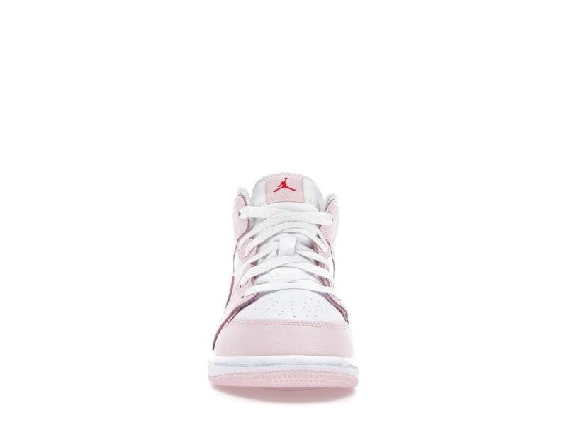 Jordan 1 Mid Pink Foam Fire Red White (PS)