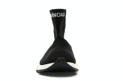 Balenciaga Speed Sock Slip-On Black White