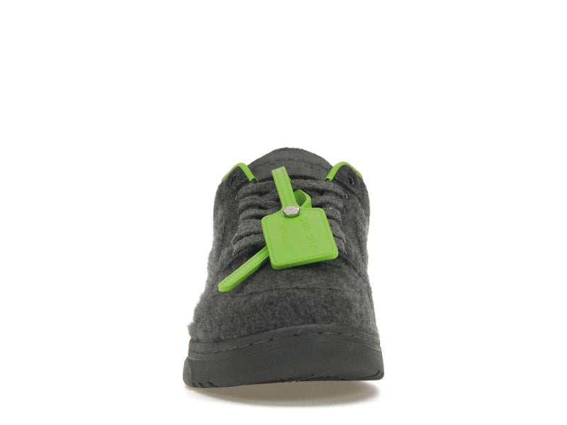 OFF-WHITE Out Of Office "OOO" Low Tops Grey Green Wool