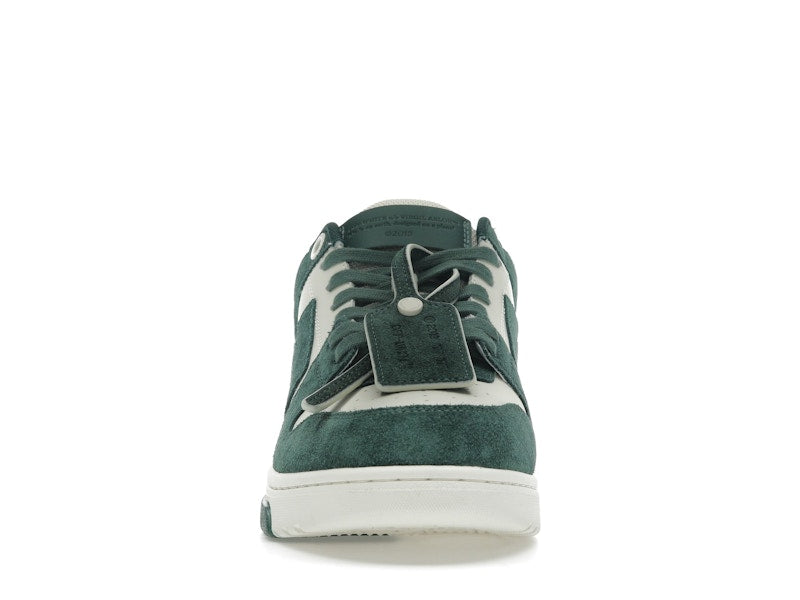 OFF-WHITE Out Of Office "OOO" Low Tops Jet Green Ecru Suede