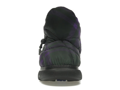Burberry Check Pillow Boot Black Purple