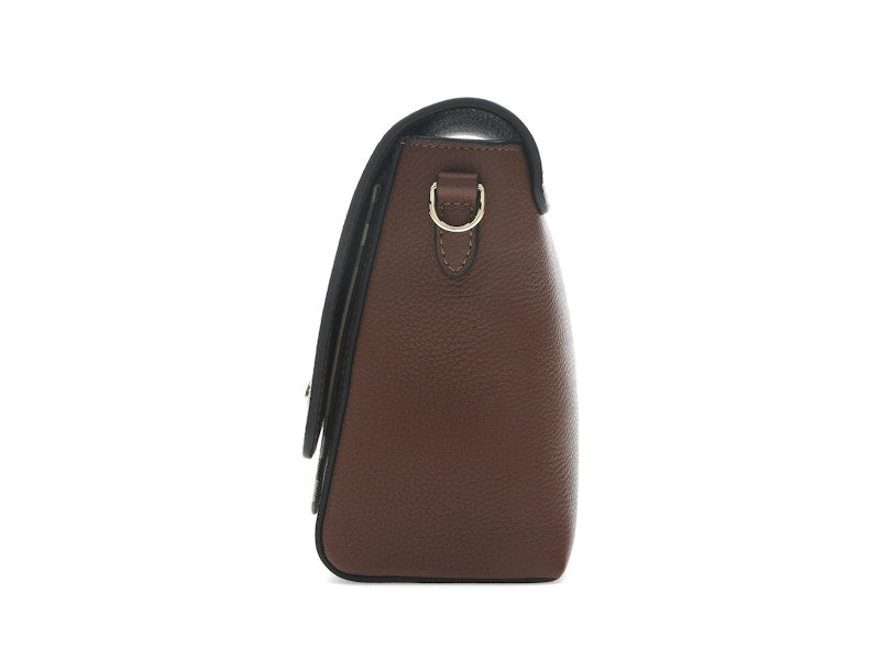 Burberry Vintage Check and Leather Note Crossbody Bag Tan
