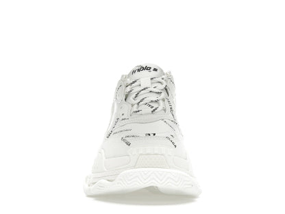 Balenciaga Triple S Allover Logo White (Women's)