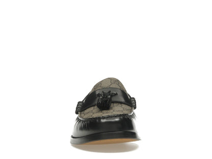 Gucci Tassel GG Canvas Loafers Black Ebony