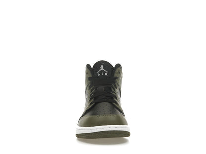 Jordan 1 Mid Black White Olive (GS)