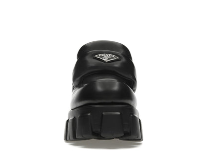 Prada Soft Padded 55mm Loafers Black Nappa Leather