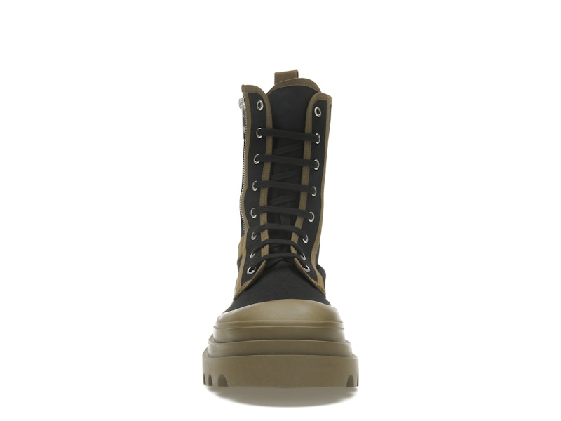 Bottega Veneta Lace-Up Boots Black Green