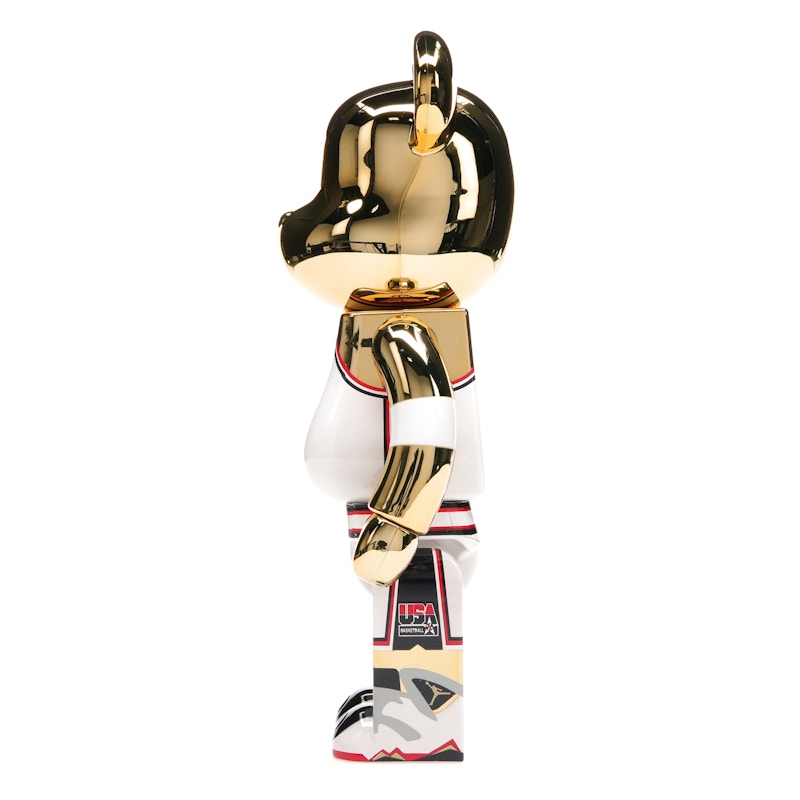 Bearbrick Michael Jordan 1992 Team USA (Dream Team) 100% & 400% Set Gold Chrome