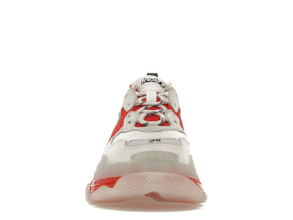 Balenciaga Triple S Clear Sole White Red