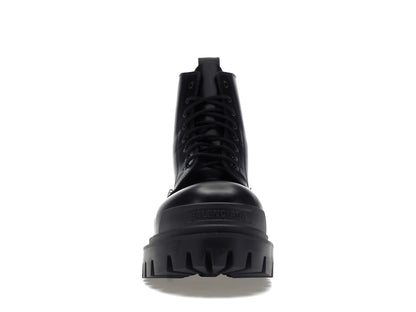 Balenciaga Strike 20mm Lace Up Boot Black
