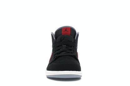 Jordan 1 Mid Black Particle Grey Gym Red (PS)