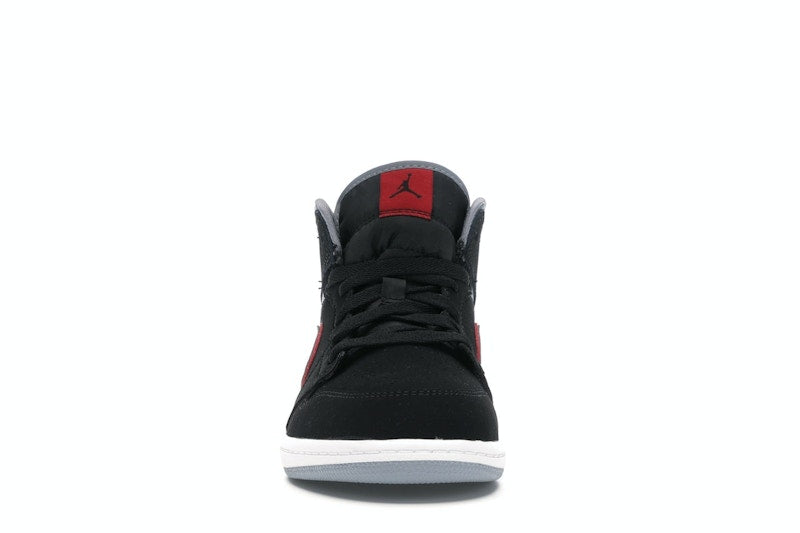 Jordan 1 Mid Black Particle Grey Gym Red (PS)