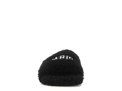 Balenciaga Paris Furry Slide Black (Women's)