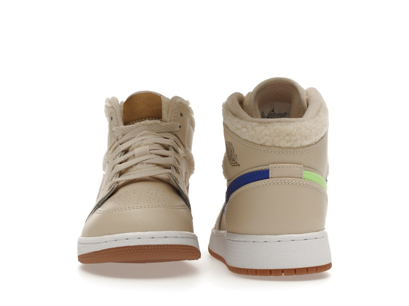 Jordan 1 Mid Utility Fleece Pearl White (GS)