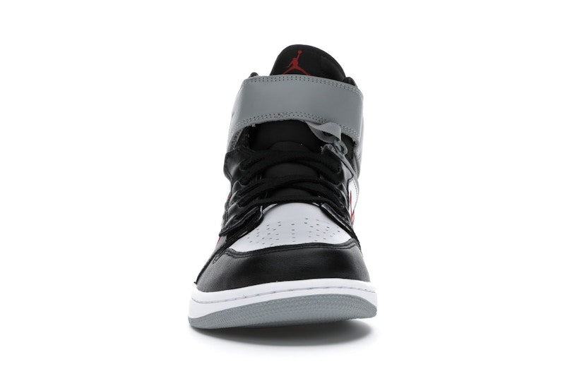 Jordan 1 High FlyEase Black Particle Grey Gym Red