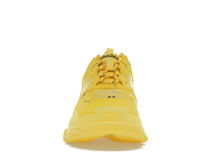 Balenciaga Triple S Allover Logo Yellow