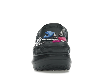 Balenciaga x Crocs Mule Black Multicolor Jibbitz (Women's)