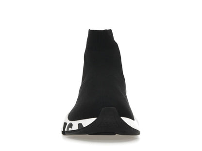 Balenciaga Speed Graffiti Trainers White Black Logo (Women's)