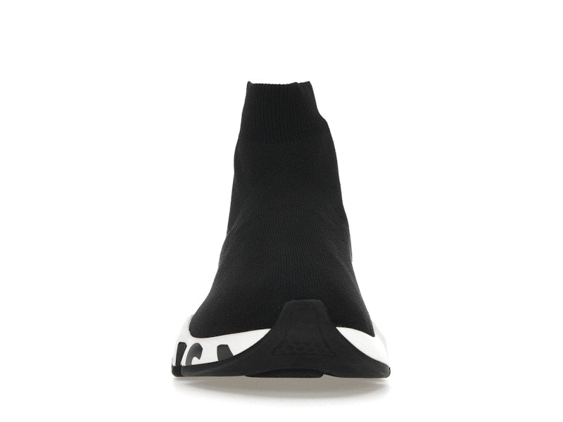 Balenciaga Speed Graffiti Trainers White Black Logo (Women's)