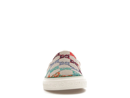 Gucci Tennis 1977 Slip On GG Logo White Multi