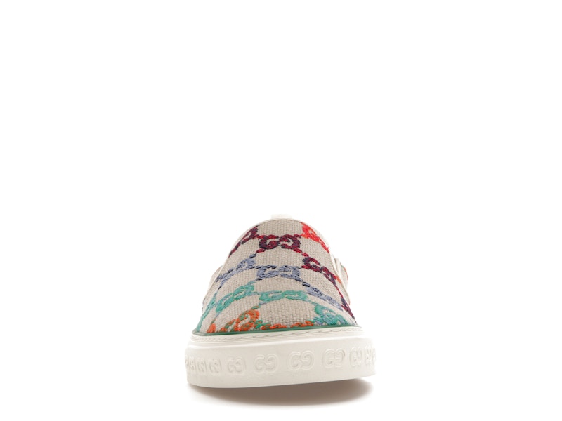 Gucci Tennis 1977 Slip On GG Logo White Multi