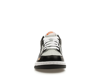 Nike Dunk Low Black Bright Mandarin Mini Swoosh (GS)