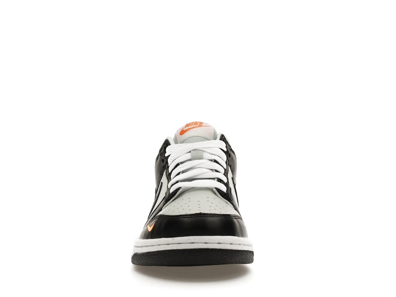 Nike Dunk Low Black Bright Mandarin Mini Swoosh (GS)
