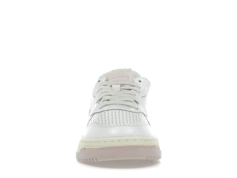 Autry Medalist Leather Low White Powder Pink (Women's)