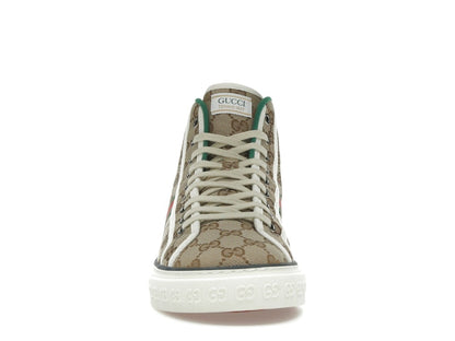 Gucci Tennis 1977 Canvas High Top Beige GG Print