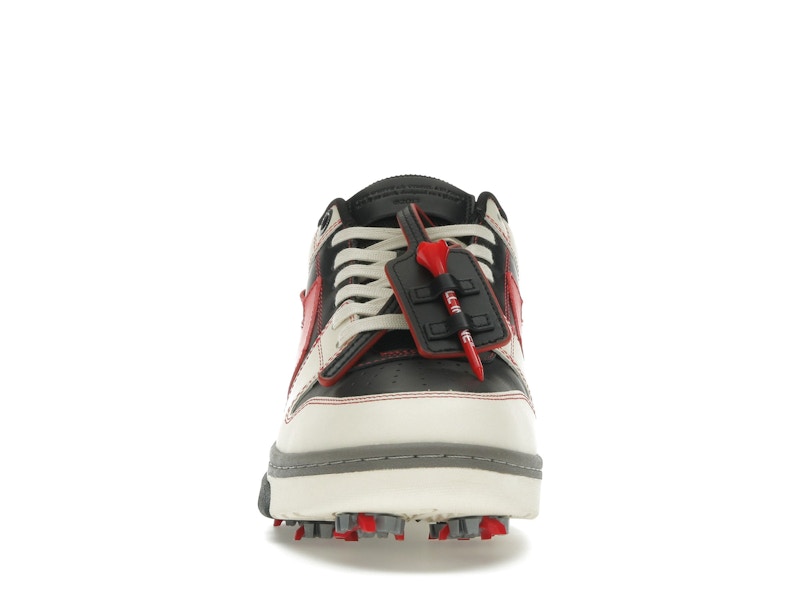 OFF-WHITE Out Of Office OOO Low Tops Golf Paris Hilinski Red Black