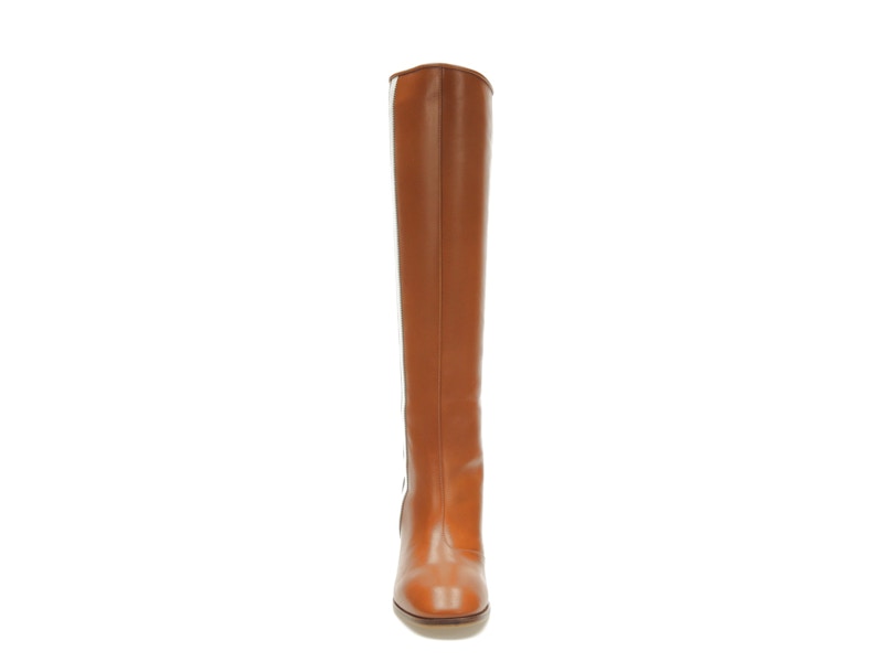 adidas x Gucci 73mm Knee-High Boots Cognac Leather