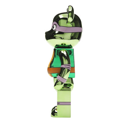 Bearbrick x Teenage Mutant Ninja Turtles Donatello 100% & 400% Set Chrome Ver.