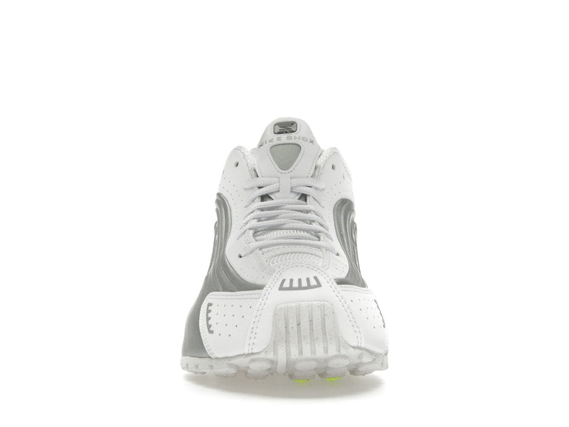 Nike Shox R4 White Metallic Silver Volt (Women's)